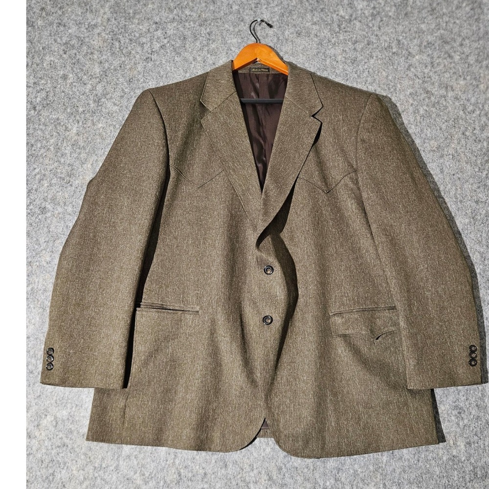 Circle S Sport Coat Mens Brown Western Blazer Jacket 52L
